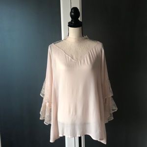 Mittoshop blouse with lace detail- NWT